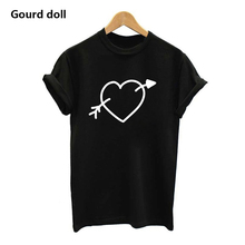 Fashion Funny 2021 Women Tshirt Short Sleeve Summer love Demons Graphic Harajuku Summer kawaii Tumblr Women tee tops black/white 2024 - buy cheap