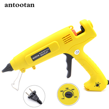 Pistola de pegamento de fusión en caliente, Control inteligente de temperatura, boquilla de cobre profesional, calentador de cera de calefacción, 110V, 220V, EU Plug300W 2024 - compra barato