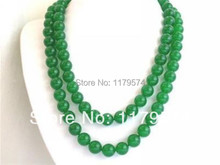 New arrival Charming  goods green Chalcedony Stone wholesale and retail 10mm Long knotted Necklace jewelry collocation 35" wj255 2024 - buy cheap