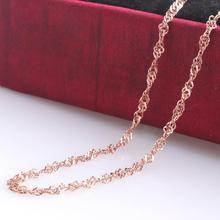 2mm width rose gold color Twisted chains length 45cm 316L Stainless steel Necklace for men women jewelry wholesale 2024 - buy cheap