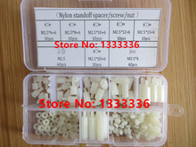 Separadores de rosca hexagonal de nailon, Kits de surtido de tornillos/TUERCAS de plástico M2.5 x 6 A M2.5 x 20, 180 unids/caja, 6mm de longitud 2024 - compra barato