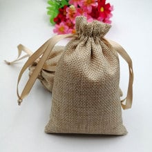 100pcs/lot RUIHAOYU Natural  Linen Gift Bags Wedding Party Candy Favor Pouch Jute Drawstring Gift Bags Jewelry Bag Packaging Bag 2024 - buy cheap