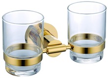 FREE SHIPPING new design gold  double TUMBLER HOLDER TEECH CUP holder 2024 - buy cheap