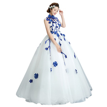 Trajes De quinceañeras, vestidos largos De quinceañera sin mangas De cuello alto, con cremallera De talla grande De flores, vestido De graduación hecho a medida L, novedad De 2021 2024 - compra barato