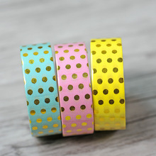 Dots Foil Washi Tape Scrapbooking Tools Cute Decorative Cinta Adhesiva Decorativa Japanese Stationery Washi Tapes 2024 - buy cheap