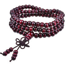 Natural 108*6mm Sandalwood Buddhist Buddha Meditation Beads Bracelets For Women Men Jewelry Prayer Bead Mala Rosary Bracelet 2024 - buy cheap