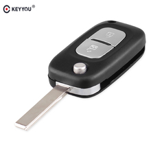 KEYYOU Replacement 2 Button Flip Folding Car Remote Key Shell Fob Case Auto Key Cover For Renault Clio Megane Kangoo Modus 2024 - buy cheap