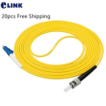 20 peças-cabos de fibra simples de metal 3.0mm 2.0mm, conectores óticos de pvc 1, 2, 3, 5, 7, 10mtr, frete grátis 2024 - compre barato