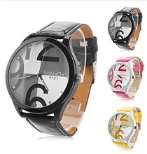 Женские кварцевые часы с кожаным ремешком, цветные наручные часы с большим количеством, 9101 2024 - купить недорого