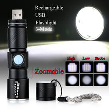 Mini usb led lanterna recarregável tático q5 flash light tocha zoomable bolso lanterna ao ar livre acampamento caminhadas 2024 - compre barato