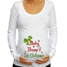 Fashion Pregnant T-Shirts Long Sleeve Christmas Baby For Maternity Women Casual Pregnancy Clothes Printing Women's Tops Clothing 2024 - buy cheap