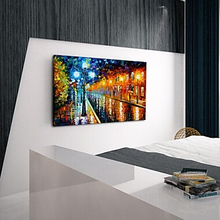 Free Shipping Hand Painted Oil Painting Landscape Paris Street Knife Painting for Living Room 2024 - buy cheap