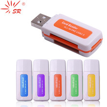 SR New Product USB 2.0 Multi Card Reader 4 in 1 Memory Card Reader for M2 SD SDHC DV Micro SD TF Card Drop Shipping Wholesale 2024 - buy cheap