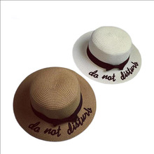 Соломенная шляпа «Не беспокоить», женская шляпа от солнца, летняя пляжная дорожная шляпа с надписью, Женская плоская Федора, женская шляпа 2024 - купить недорого