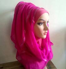 large scarf  hijab headwrap with rhinestons shawl soft arab head scarf shawl  180cm X 90cm 8 colors 10pcs/lot free ship 2024 - buy cheap