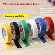 5/8'' (16mm) Width PVC Electrical Insulation Tape Self-Adhesive Waterproof High Viscosity Yellow Black Green White Blue Red Tape 2024 - buy cheap