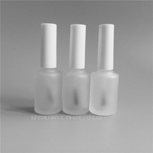 DHL Free 100pcs/lot 15ml Empty Frosted Glass Nail Polish Oil Bottles In Refillable Cap With Brush Cosmetic Container 2024 - buy cheap