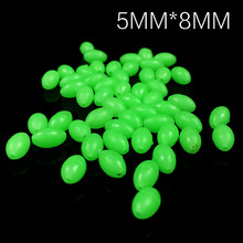 100pcs/lot 5 x 8mm Oval Night Luminous Fishing Beads Sea Fishing Lure Bait Floating Float Tackles Accesssories 2024 - buy cheap