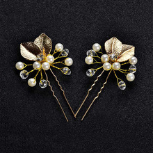 Baroque Gold Leaf Hair Pins Simulated Pearl Hair Ornaments for Women Girls Leaves Bridal Hair Accessories Hairpins Head Jewelry 2024 - buy cheap
