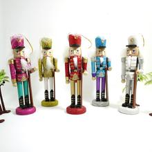 HT031 puppets doll toy 15cm Continental shiny wooden nutcracker children Christmas gift 5pcs/lot 2024 - buy cheap