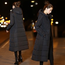 Casaco de algodão longo slim feminino, jaqueta coreana plus size 3xl 2021, inverno, thicke, parkas 2024 - compre barato