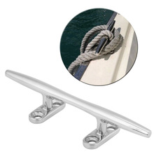 6" Stainless Steel Marine Boat Dock Deck Rope Cleat Hollow Base Bollard Top Polished 316 Stainless Steel Durable Parts 2024 - buy cheap