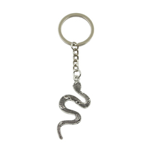 Llavero con colgante de Cobra y serpiente para hombre, cadena de Metal, Color plateado, regalo de coche, recuerdos, envío directo 2024 - compra barato