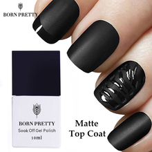BORN PRETTY Matte UV Top Coat Nail Gel Polish 10ml No Wipe Soak Off Manicure Nail Art Gel Varnish 2024 - buy cheap