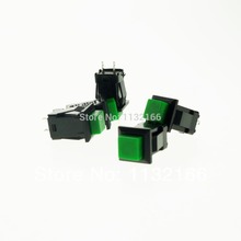 Montaje verde 11,3x12,3mm 2 pines OFF-(ON) interruptor de botón de mantenimiento 2024 - compra barato