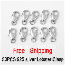 Fast Shipping High Quality 50PCS 925 Sterling Silver Lobster Clasp Women Necklace Bracelet Making DIY Jewelry Findings 2024 - buy cheap