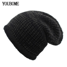 Youhome-gorro de punto para hombre y mujer, sombrero cálido holgado, suave, para invierno 2024 - compra barato