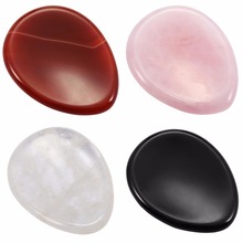 TUMBEELLUWA Bolso Palma Polegar Se Preocupe Lágrima De Cristal Pedra Natural Pedra para A Ansiedade, Cura Reiki Chakra 2024 - compre barato