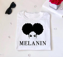 Футболка Melanin Tumblr хипстерская со слоганом, высококачественные стильные топы из хлопка, футболка с графическим принтом для красивой девушки, летняя Эстетическая одежда 2024 - купить недорого
