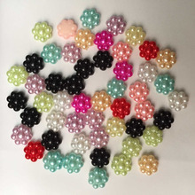 100pcs MIXED pieces/lot plastic flower Bead flatback Scrapbook/ Craft Flatback Beads DIY  B04A 2024 - buy cheap