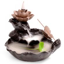 Chinese Creative Waterfall Lotus Backflow Censer Aroma Burner Burner Holder Little Monk Decoration Use In Home Office Teahouse 2024 - buy cheap