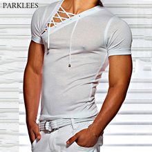 Camiseta hipster fitness masculina, camiseta com manga curta branca, de manga curta, para homens, hip hop, streetwear 3xl 2024 - compre barato