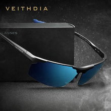 VEITHDIA-gafas de sol polarizadas sin montura para hombre, lentes de sol con espejo azul, gafas de aluminio, 2020 2024 - compra barato
