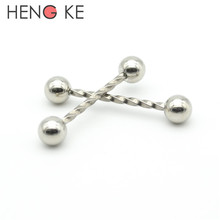 New Barbell Tongue Bar Shine Gold Surgical Steel Straight Length 19mm 21mm Fashion Body Piercing Jewelry Women Men 14G 2024 - buy cheap