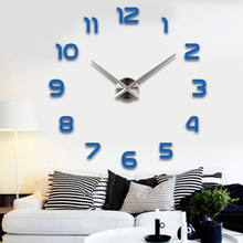 Silver needle and clock dial mirror sticker DIY wall clocks home decoration wall clock meetting room wall clock 2024 - buy cheap