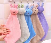 New Baby Infant Coral Velvet Hand Towel Cartoon Animal Rabbit Kitchen Hanging Bath Wipe Towel Washcloths Kids Handkerchief 2024 - buy cheap