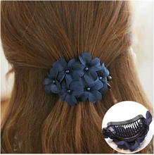korean fashion ponytail holder flower hair claw clip wholesale lot accessories For Women Girls hair fabric bow hairpin Headwear 2024 - buy cheap