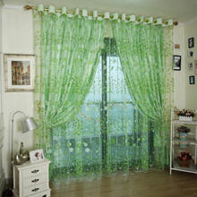 1 PC cortinas de estampado Floral moderno Postoral cortinas para sala de estar transparente cortinas para ventanas pura para el dormitorio 2024 - compra barato