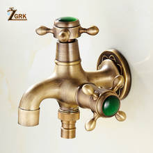 ZGRK Brass Wall Mounted Tap Faucet Garden Outdoor Bibcock Washing Machine Faucet Mop Taps Single Cold Tap 2024 - buy cheap