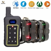 1200M Hunting Dog Shock Collar Training Anti-Bark Collar With Remote Rechargeable Beep Vibration Waterproof Static Pets E-Collar 2024 - buy cheap