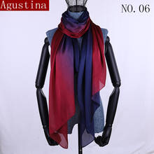 Scarf slik scarfs wrap hijab womens cape female gradual solid color shawls shawl fashion luxurious stoles scarves sjaal echarpe 2024 - buy cheap