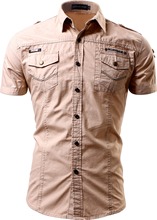 Camisa de algodón puro para hombre de negocios de primavera ropa ajustada de manga corta para hombre camisa Casual de Color sólido transpirable tamaño de EUR 3XL 2024 - compra barato