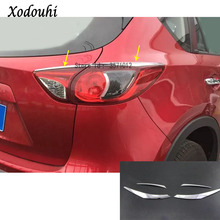 Для Mazda CX-5 CX5 2013 2014 2015 2016 автомобильные наклейки задний светильник лампа детектор рамка ABS Хромированная Крышка отделка Аксессуары 4 шт 2024 - купить недорого