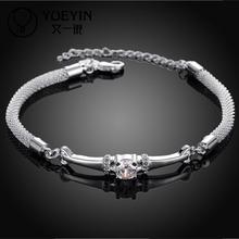 Venta al por mayor de moda pulsera de plata para las mujeres con alta calidad joyería de la boda de diseño único clásico cadena pulsera H382 2024 - compra barato