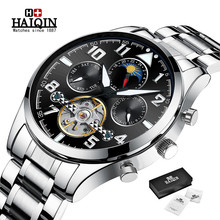 Luxury Automatic Mechanical Sports Watch Men Fashion Tourbillon Clocks HAIQIN Men's Watches 2019 New Top Brand Relogio Masculino 2024 - buy cheap