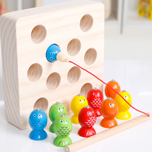 Montessori Educational Toy 3D Catch The Insect Magnetic Fish Toys Children's Fishing Games Playing Magnets Developing Table Game 2024 - buy cheap